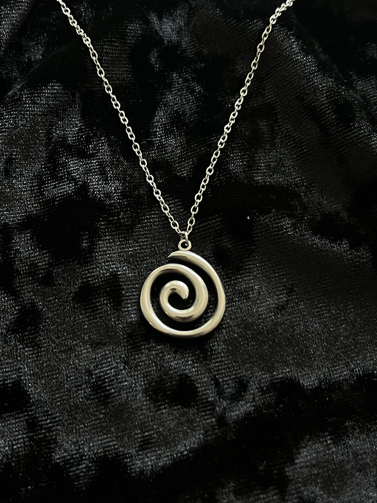 Silver Çelik Spiral Kolye