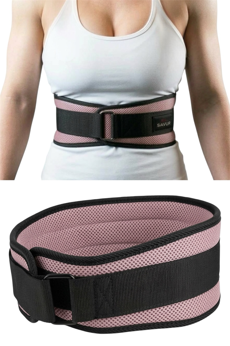 Ağırlık Kemeri Pembe Fitness Bel Destek Kemeri Profesyonel Ağırlık Kaldırma Kemeri