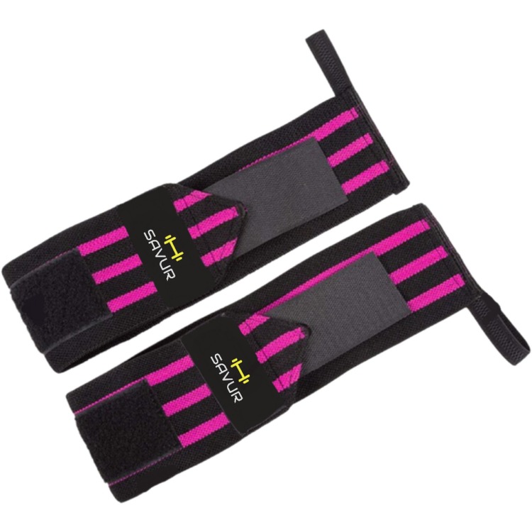 Pro Wrist Wraps - Fitness Crossfit Bileklik Siyah Kırmızı 2'li Paket