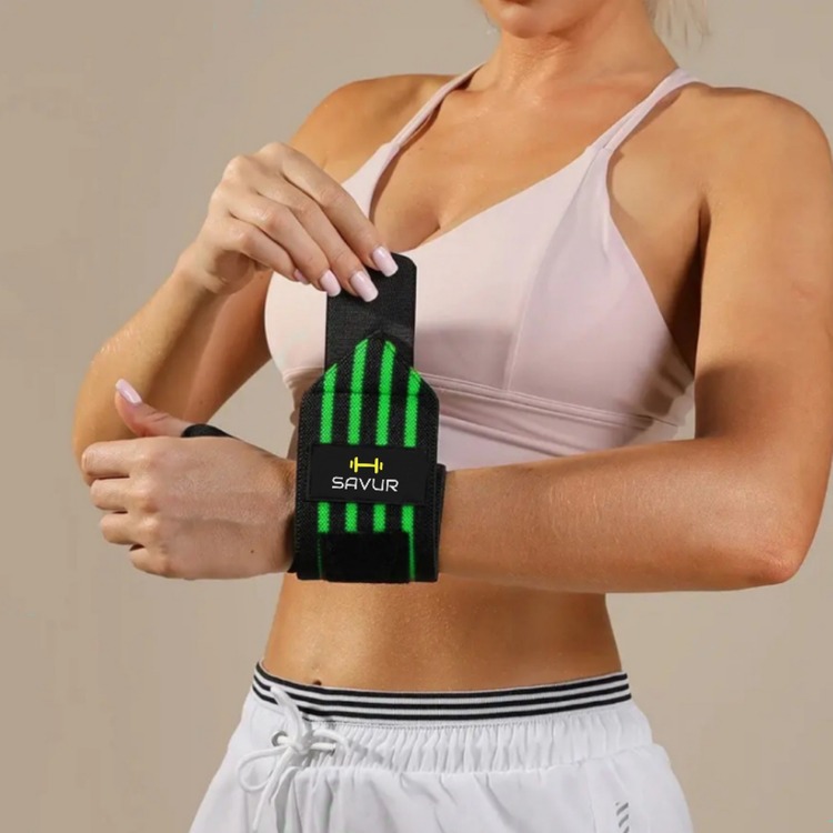 Pro Wrist Wraps - Fitness Crossfit Bileklik Siyah Kırmızı 2'li Paket