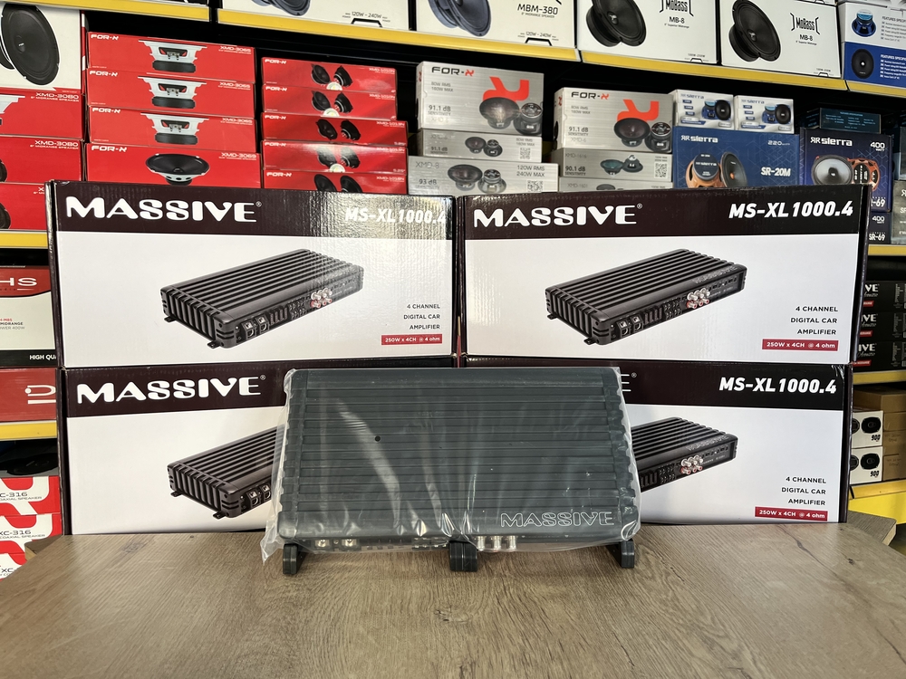 Massive MS-XL 1000.4 Kanal Başı 250 Rms Profesyonel Midrange amfisi