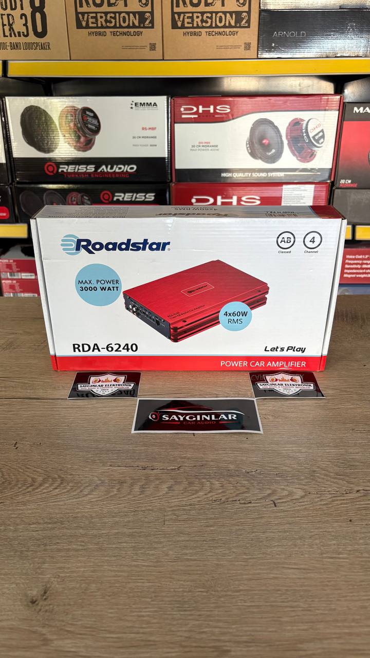 Roadstar RDA-6240 4 Kanal Oto Amfi