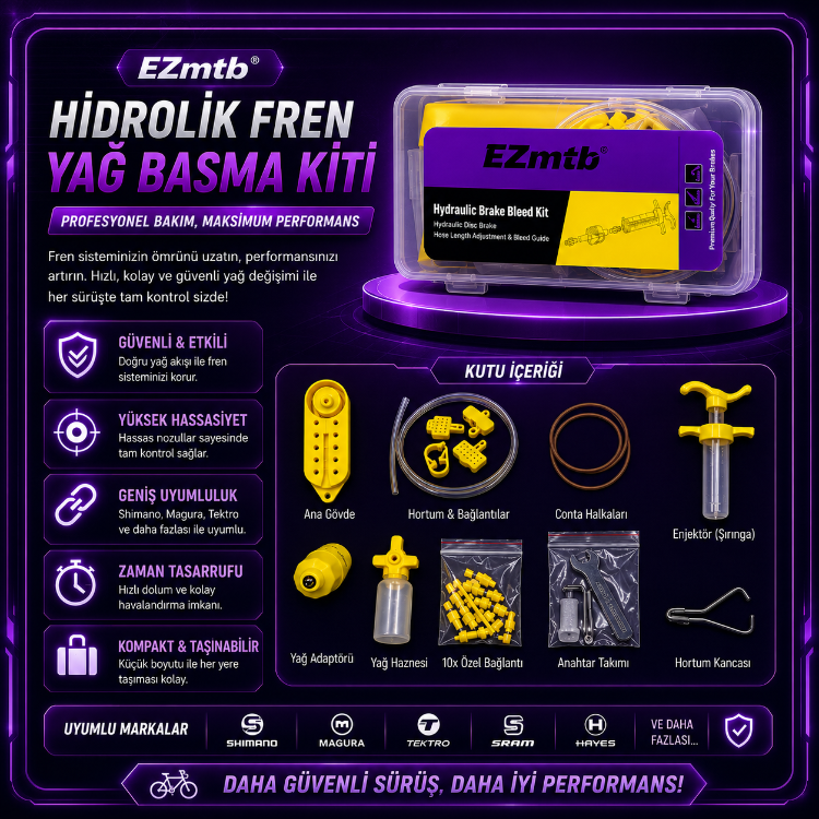 Hidrolik Fren Yağ Basma Kiti BisikletTamir Bakım Kiti