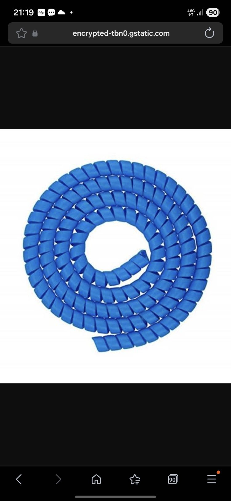 Mat Mavi Kablo Koruyucu Spiral 1 Metre – Elektrikli Scooter ve Bisiklet Uyumlu