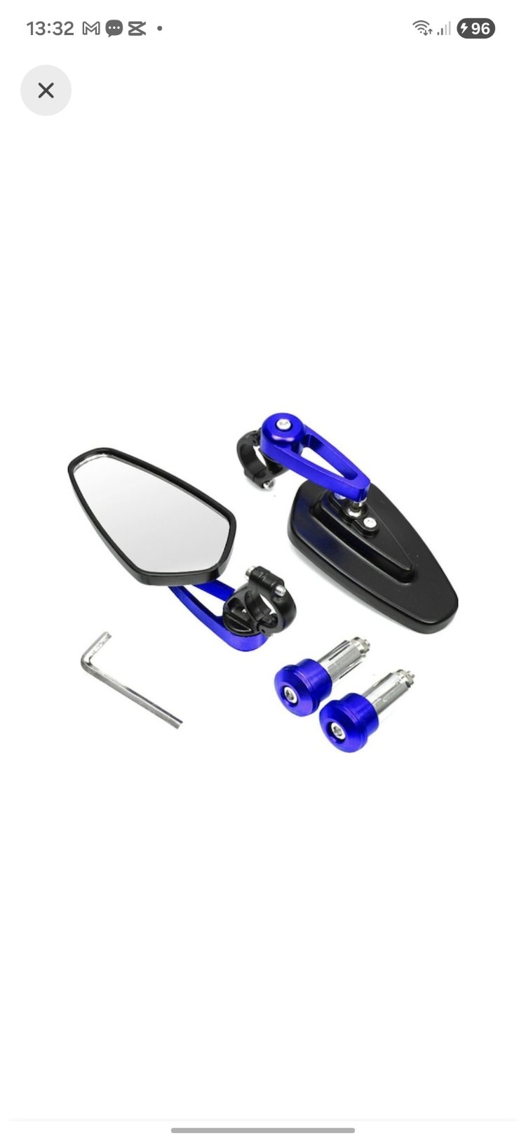 Mavi E-Scooter Gidon Aynası – Elektrikli Scooter ve Bisiklet Uyumlu