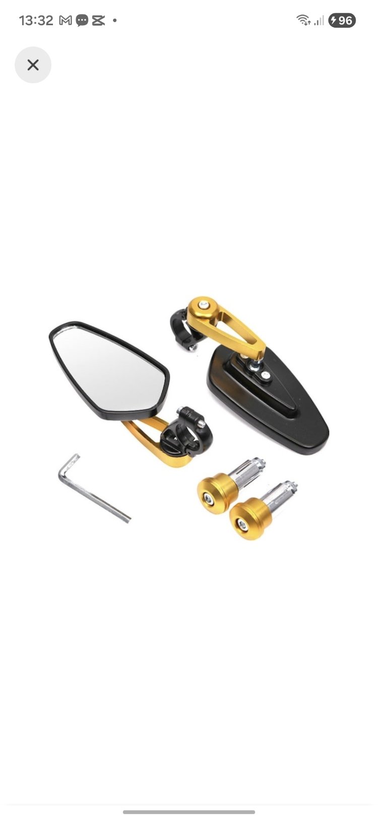 Sarı E-Scooter Gidon Aynası – Elektrikli Scooter ve Bisiklet Uyumlu