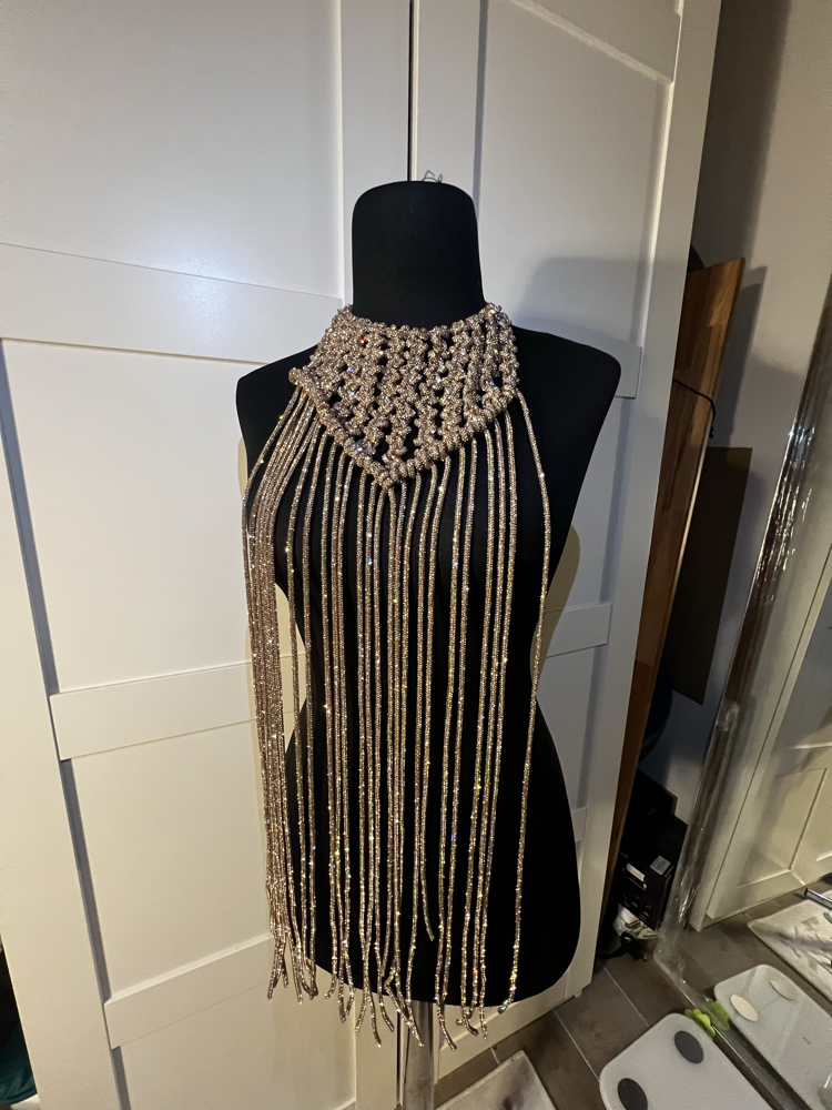 SE’Atelier Kristal saçaklı  kraliçe zırhı 