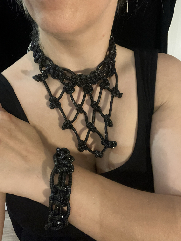 SE’Atelier Kristal kafes gerdanlık