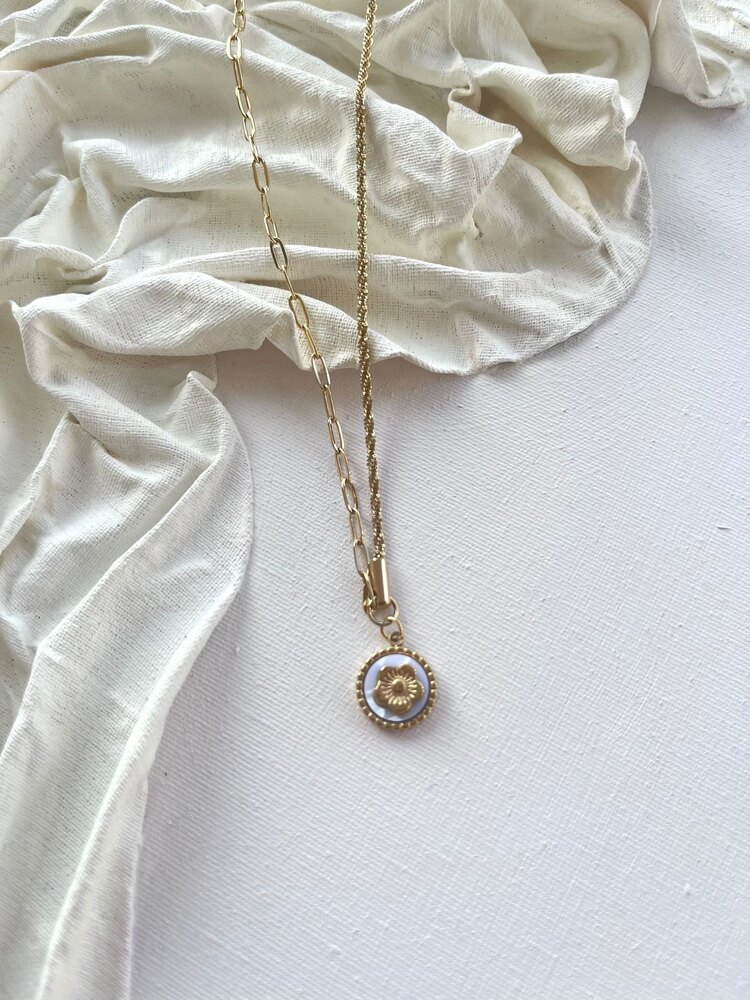 Mix Flower Steel Kolye
