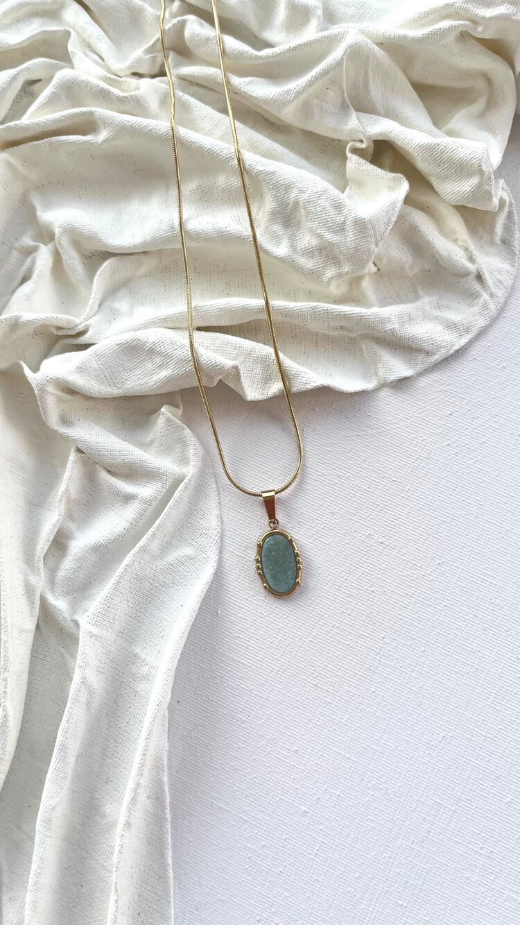 Green Serenity Steel Kolye