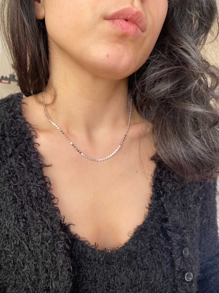 silver pul zincir kolye | çelik