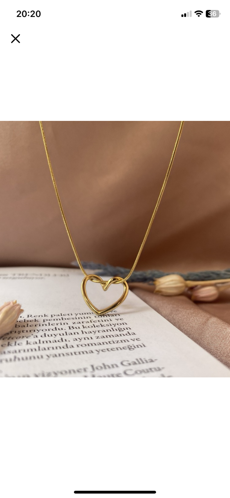 loop heart kolye | çelik