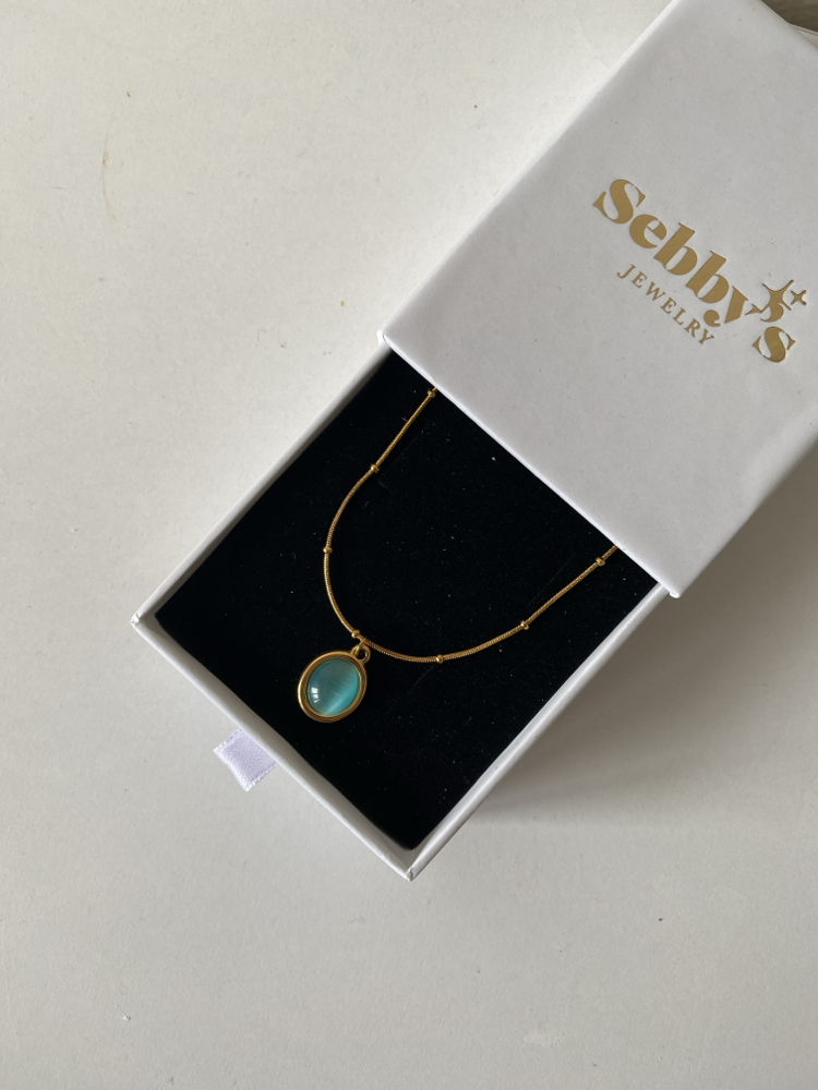 gold oliva kolye | altın kaplama