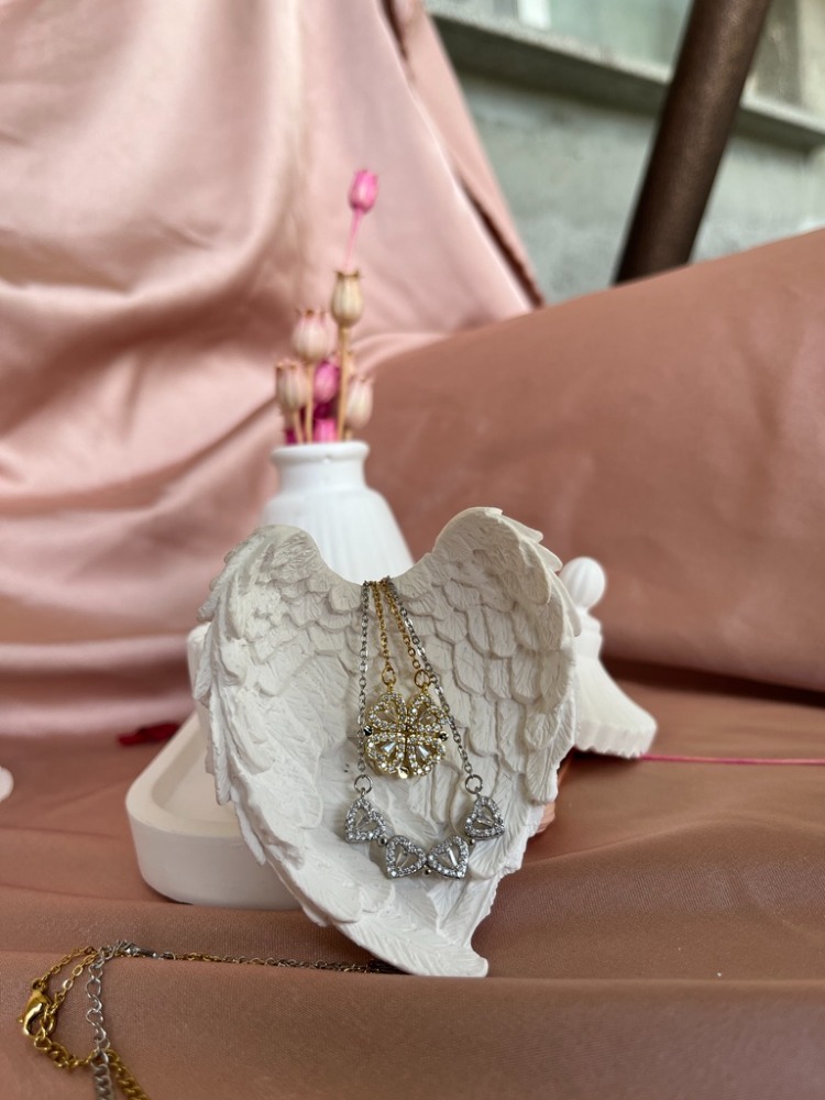 magic clover kolye | çelik