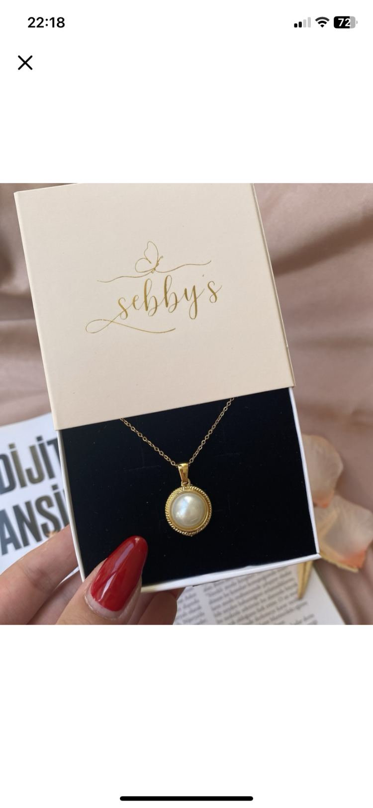 pearl kolye | çelik