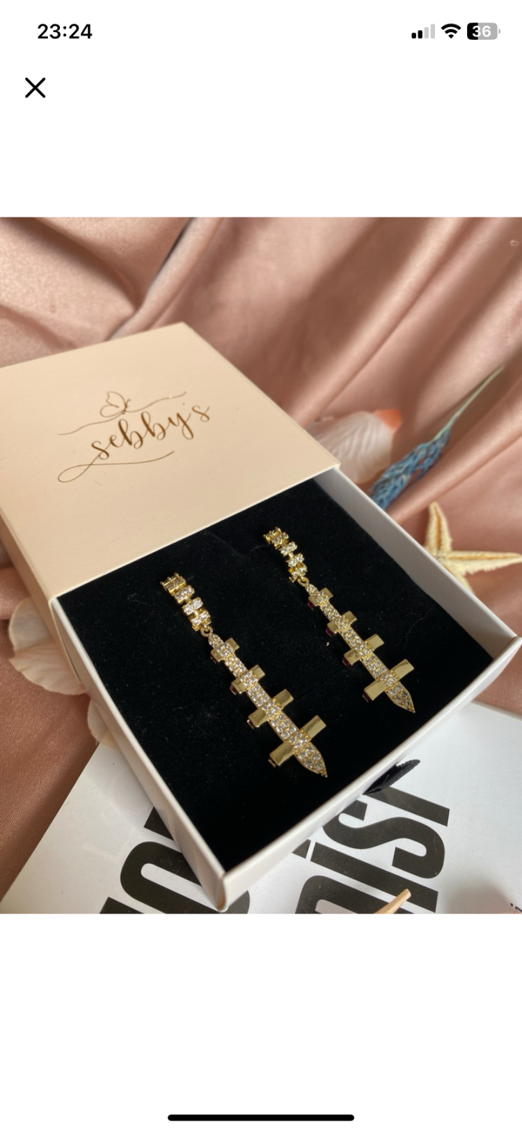 gold sesa küpe | altın kaplama