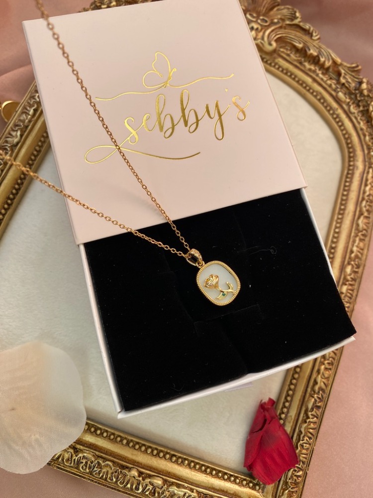 gold rosy kolye | çelik 