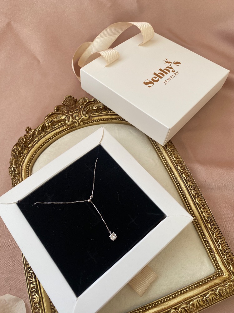 silver asansörlü tektaş kolye | altın kaplama
