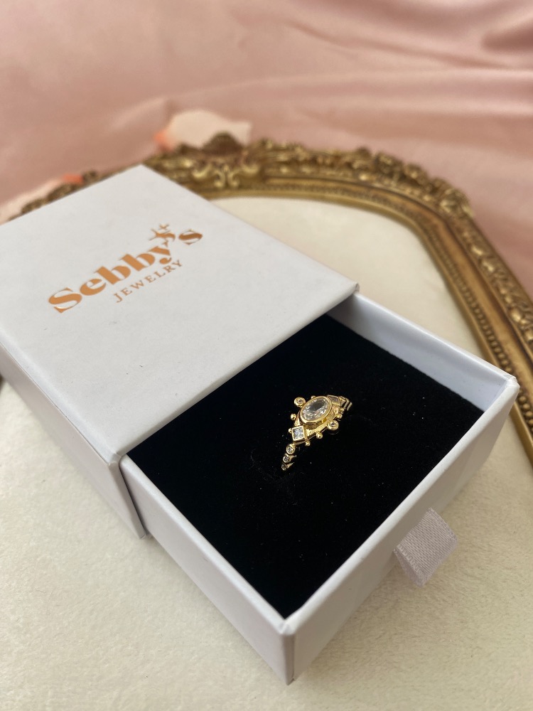 gold solaris vintage yüzük | altın kaplama