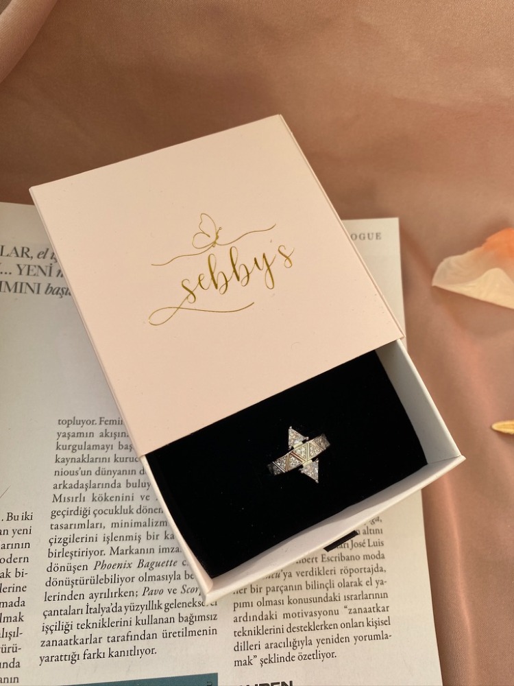 silver shine yüzük | altın kaplama