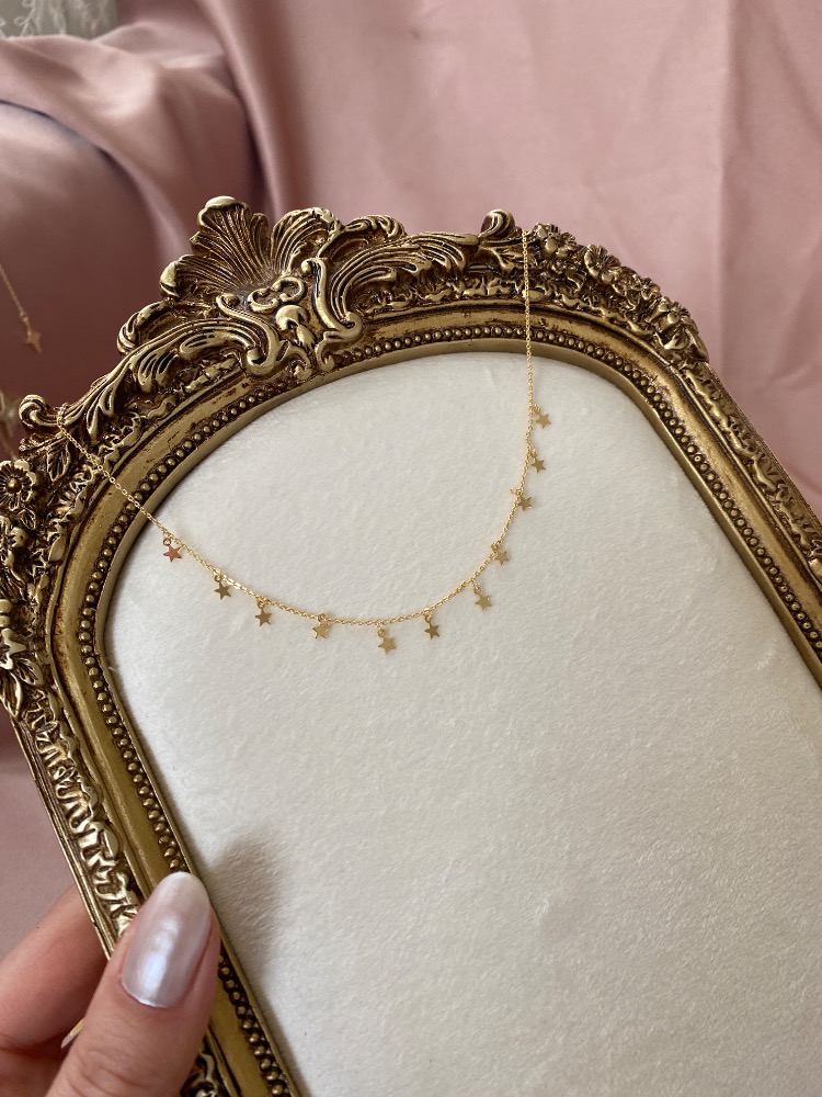 gold mini stars kolye | altın kaplama