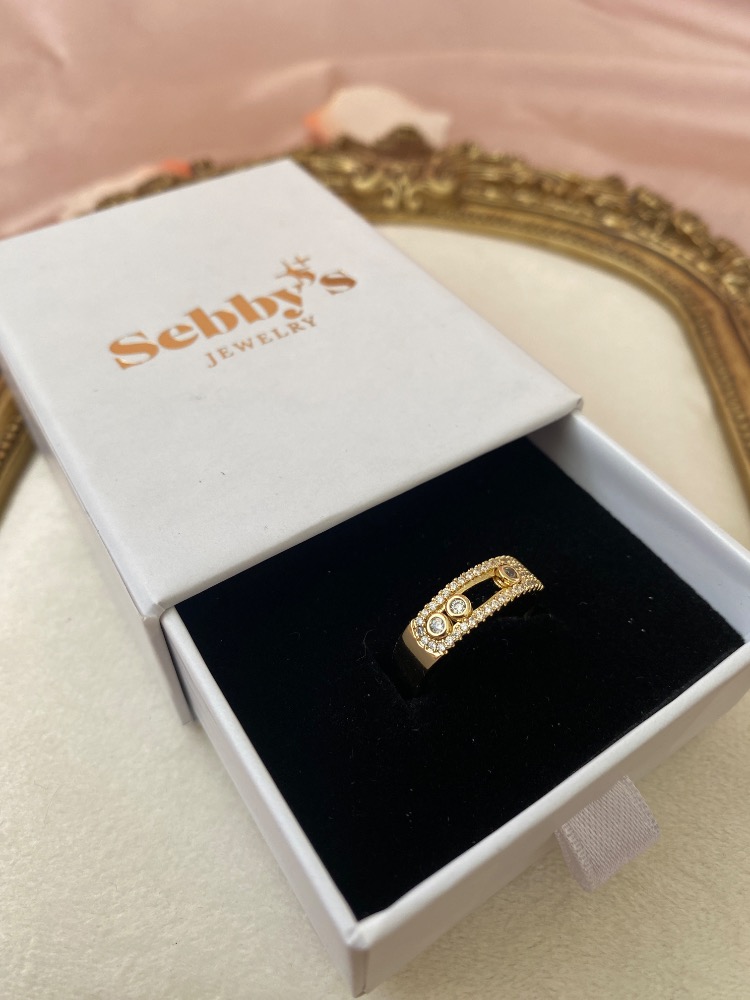 gold gilded aura yüzük | altın kaplama
