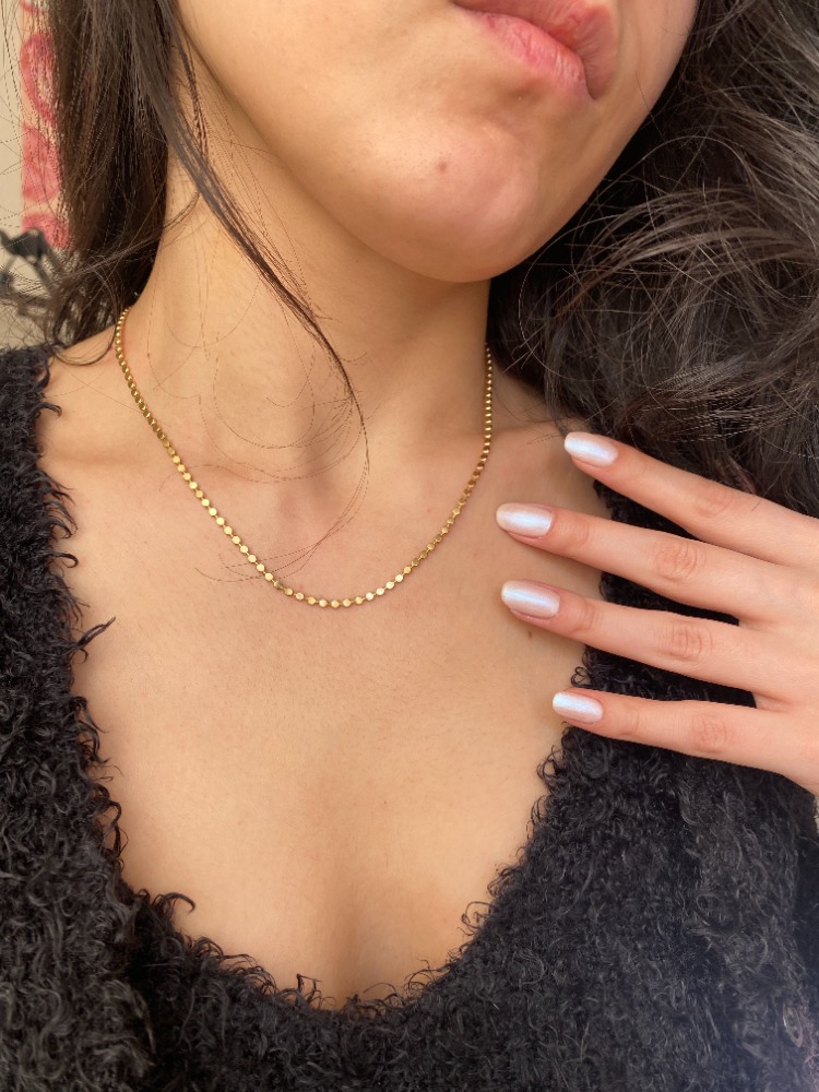 gold pul zincir kolye | çelik