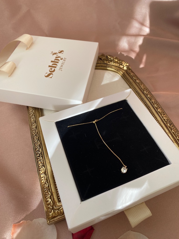 gold asansörlü tektaş kolye | altın kaplama