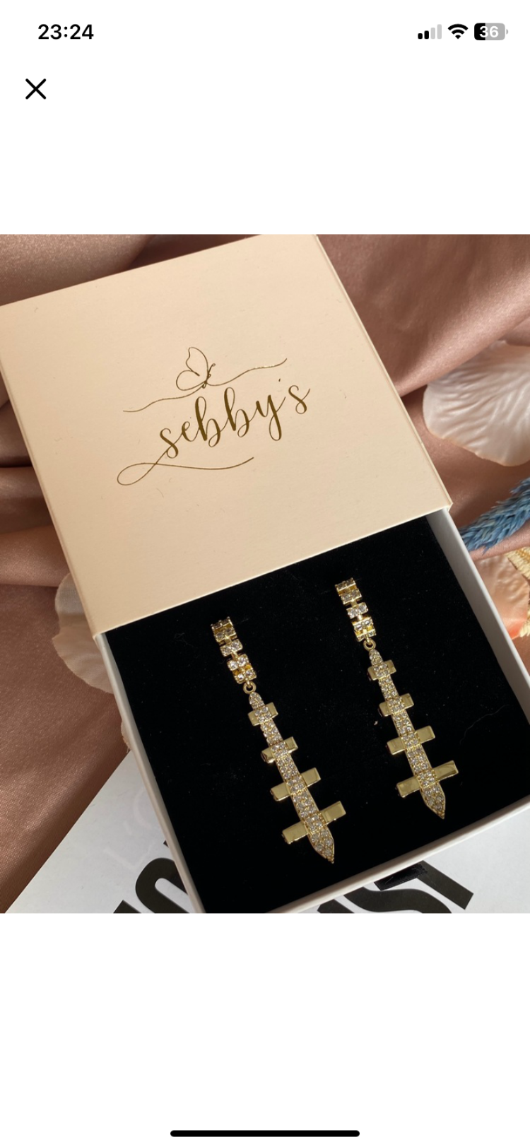 gold sesa küpe | altın kaplama