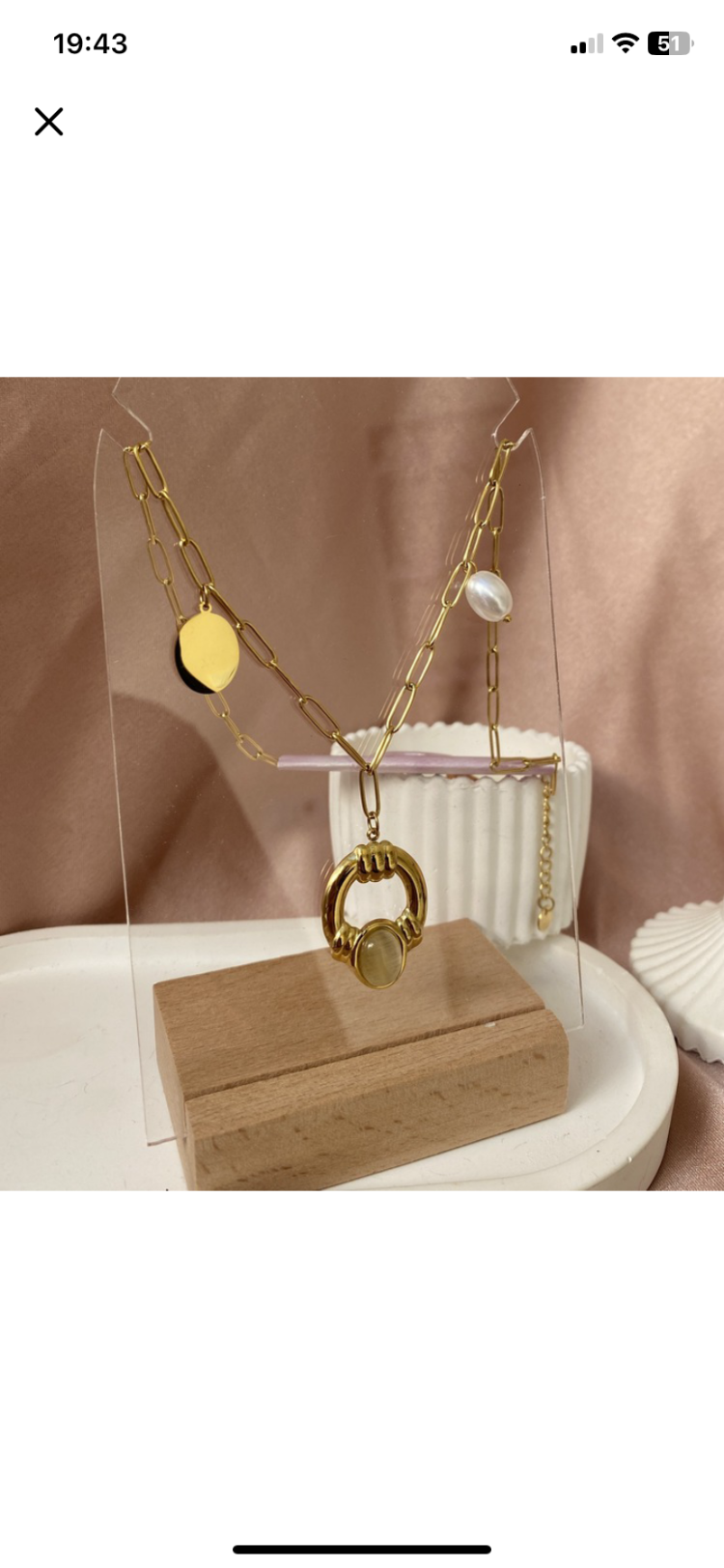 gold luca kolye | çelik