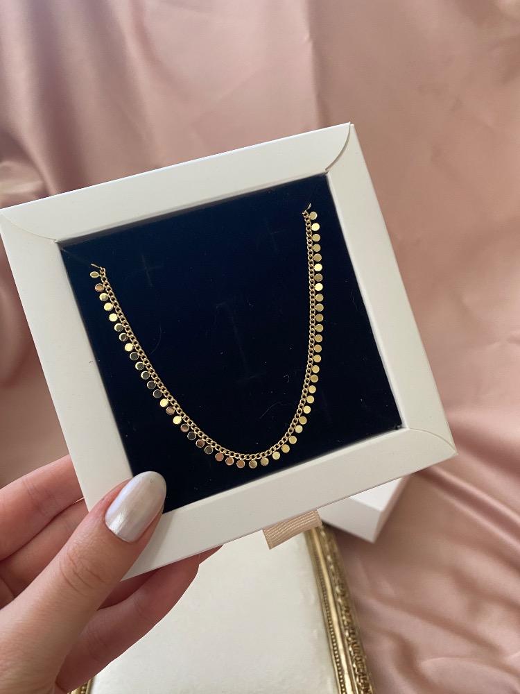 gold glimmer kolye | altın kaplama