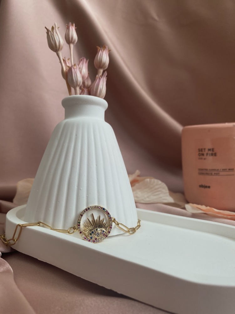 round eye bileklik | çelik