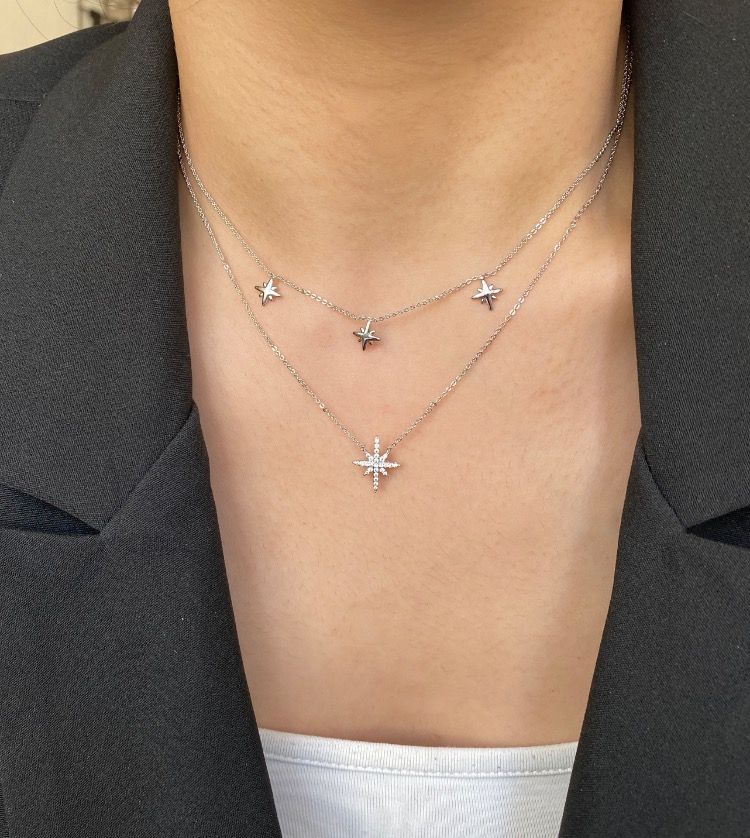 silver lustre kolye | altın kaplama