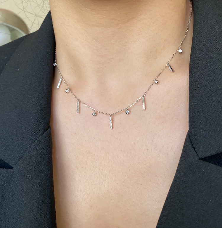 silver betty zincir kolye | altın kaplama