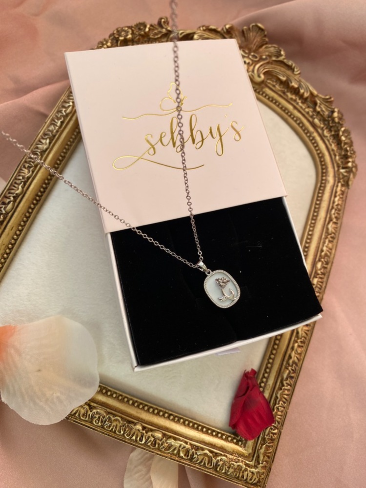 silver rosy kolye | çelik