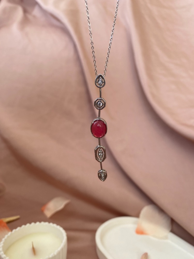 silver nar çiçeği y kolye | altın kaplama
