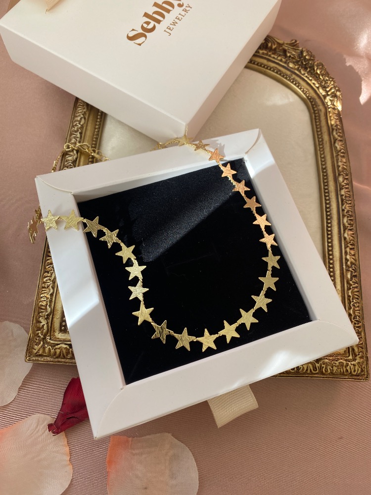 gold yıldız kolye | altın kaplama