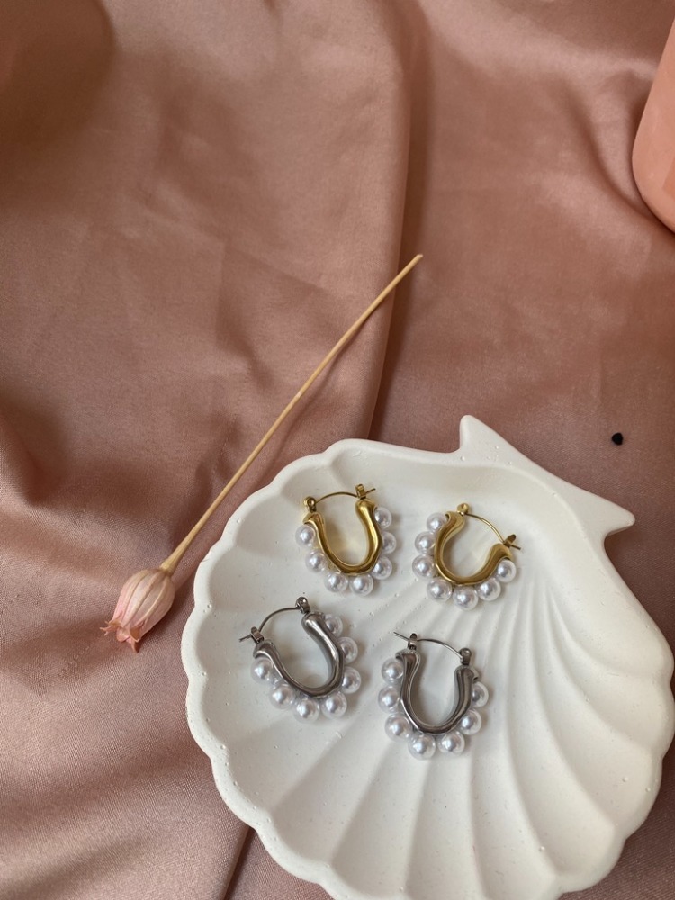 pearly küpe | çelik