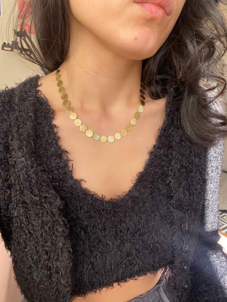 gold ovals kolye | altın kaplama 