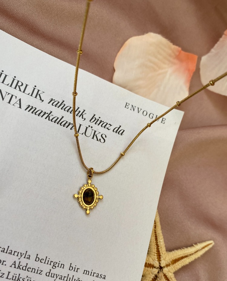 mini antik kolye | çelik