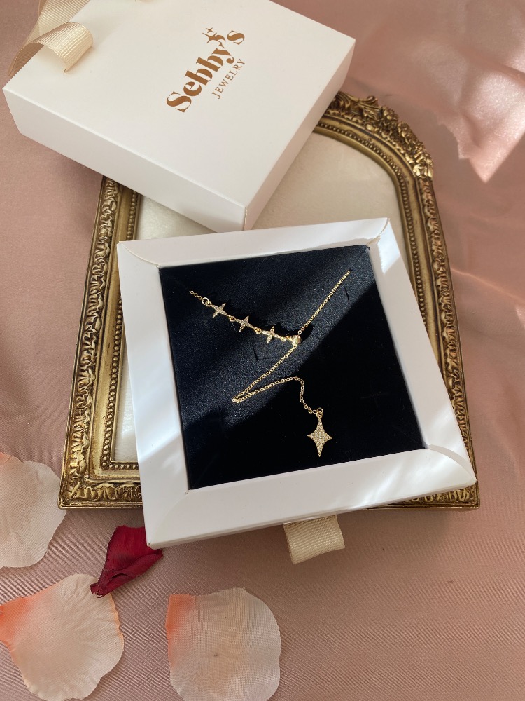 gold asansörlü sparkle kolye | altın kaplama