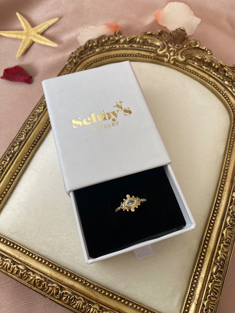 gold solaris vintage yüzük | altın kaplama