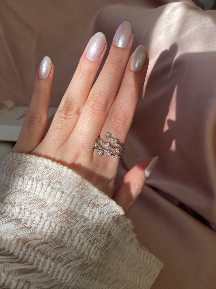 silver stardust yüzük | altın kaplama