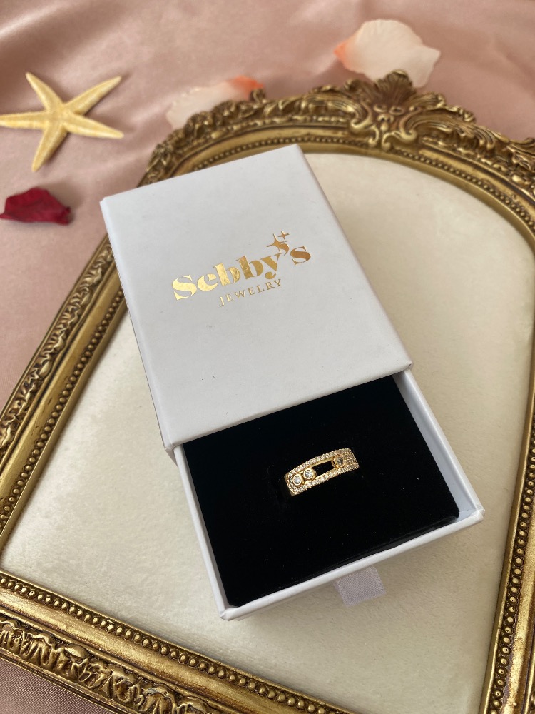 gold gilded aura yüzük | altın kaplama