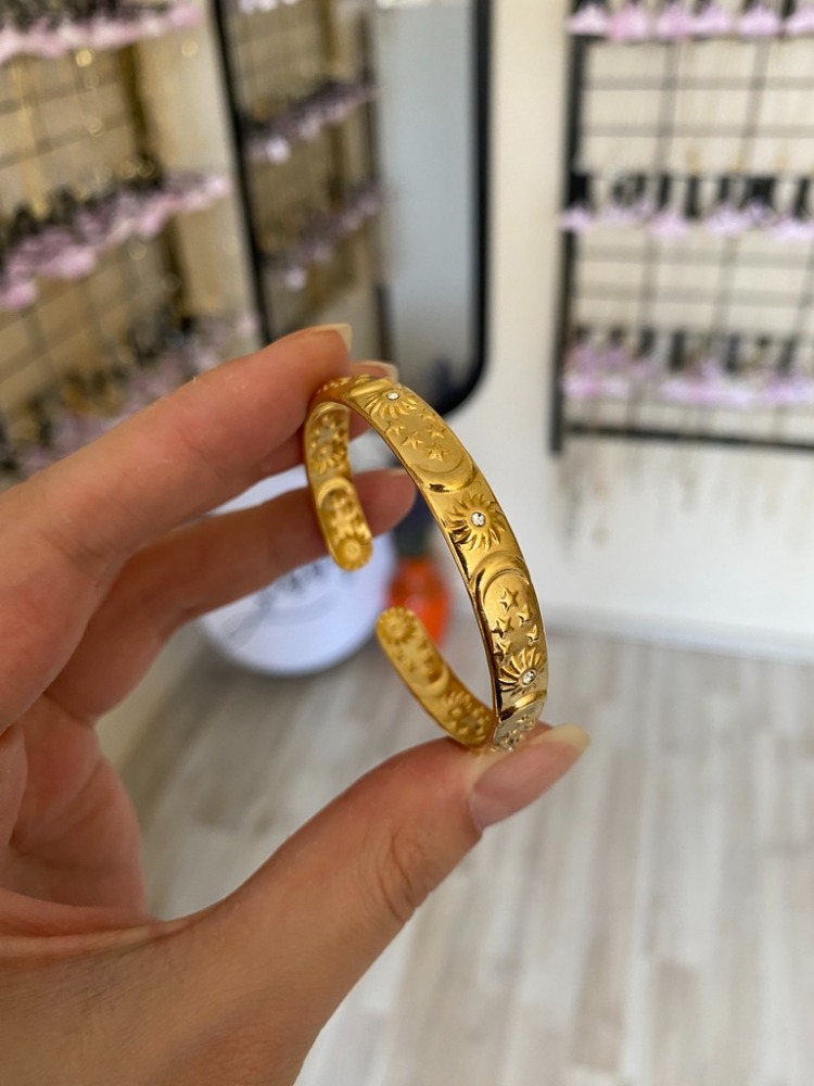 gold sun kelepçe | çelik