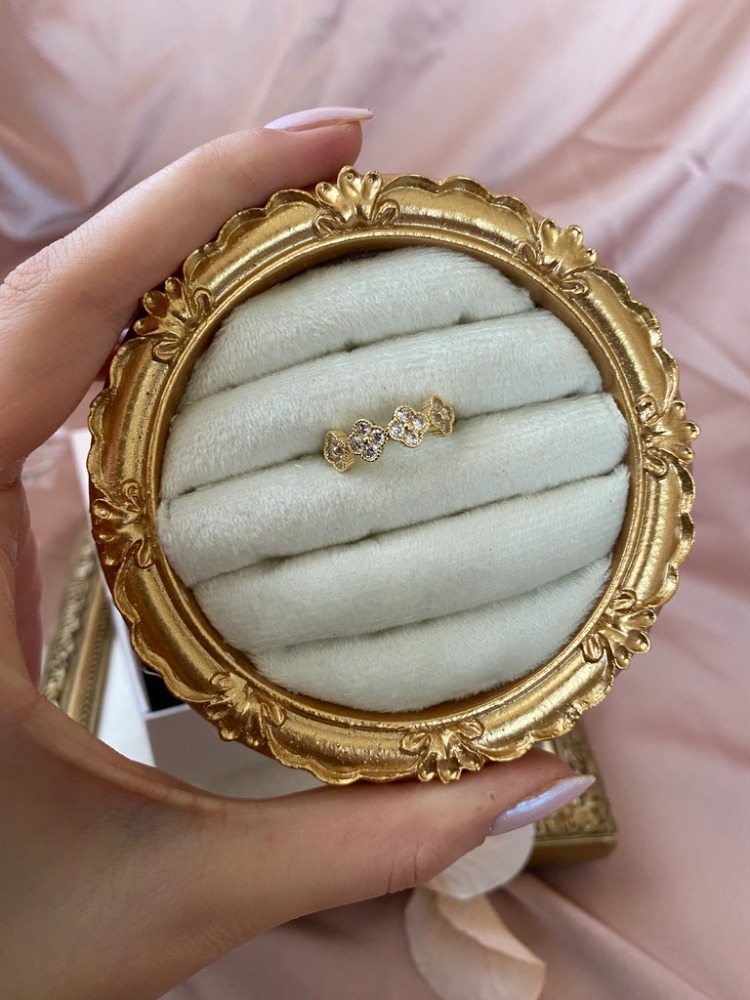 gold yonca yüzük | altın kaplama