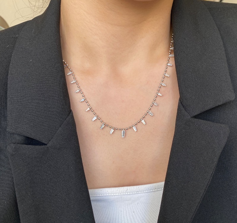 silver glow kolye | altın kaplama