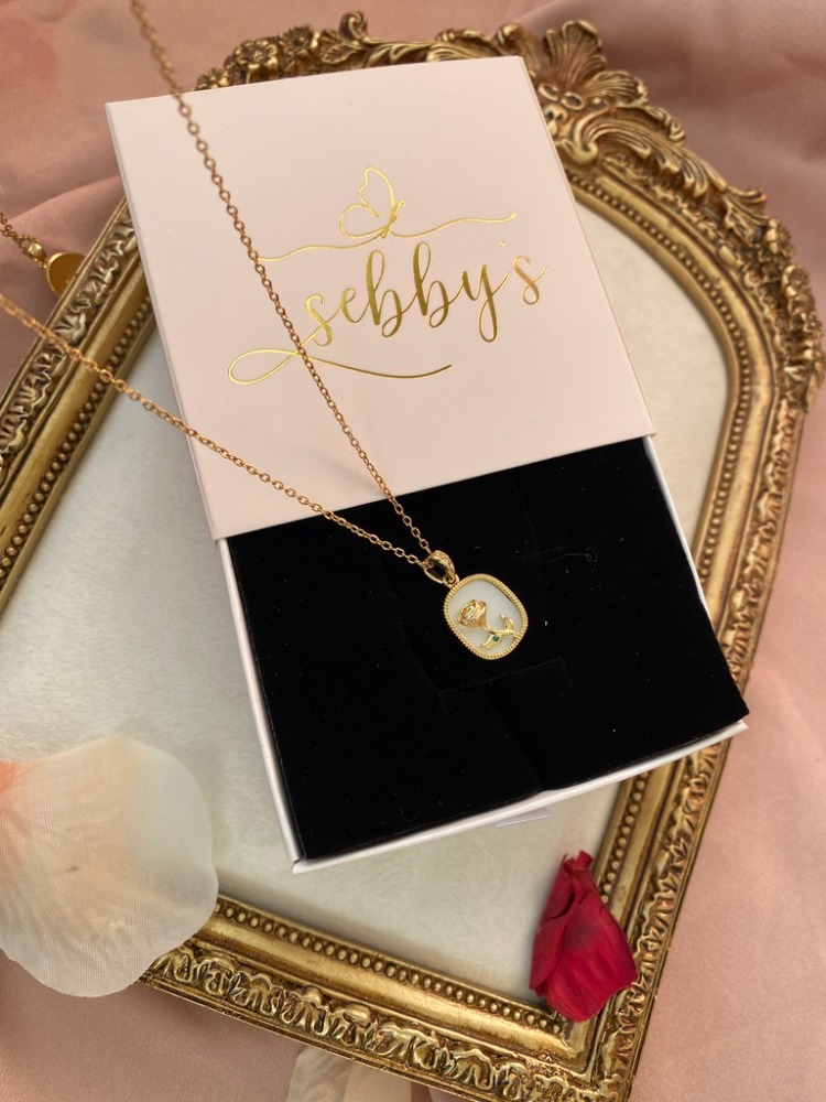gold rosy kolye | çelik 