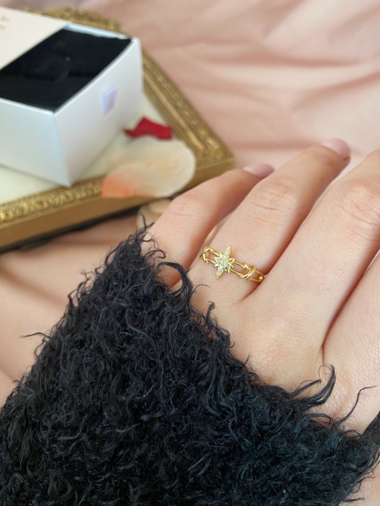 gold kutup yıldızı yüzük | altın kaplama