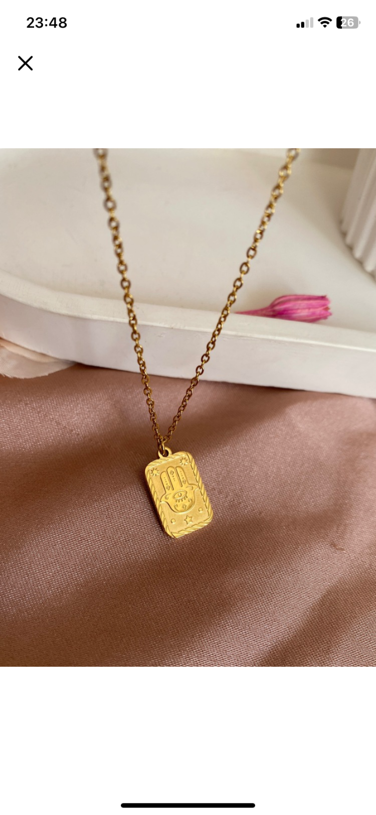 hamsa kolye | çelik